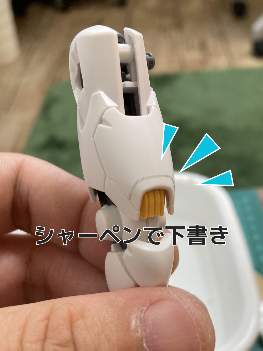 HGガンダムエアリアルにスジボリしよう！－幅を変えてメリハリのある